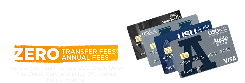 0% Balance Transfers, zero transfer fees, zero annual fees, transfer your balance to a Goldenwest Visa Credit Card and ejoy 0% interest for six months!